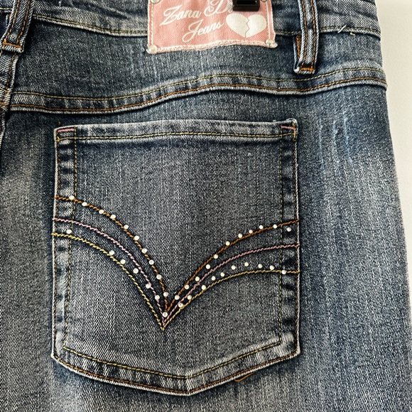 Bootcut Embellished western Boho Jeans Size 20 – Rhinestone Detail Denim - Picture 16 of 16